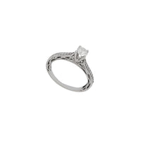 Diamond Milgrain Filigree Engagement Ring (14K)