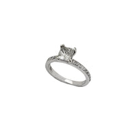 Diamond Princess-cut Channel-Setting Engagement Ring (14K)