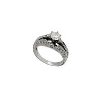 Diamond Milgrain Filigree Engagement Ring (14K)