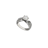 Diamond Bypass Channel-Set Engagement Ring (14K)