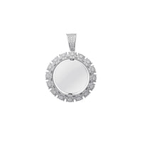 Zirconia Round Memorial Picture Pendant (Silver)