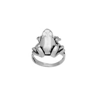 Glossy Motion Frog Lady Ring (Silver)
