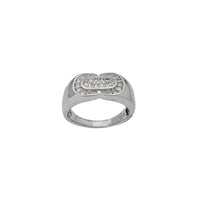 Zirconia Rectangular Signet Ring (Silver)
