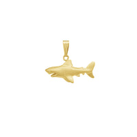 Satin Matte Finish Shark Pendant (14K)