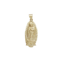 Diamond-cuts Halo Virgin Mary Pendant (14K)