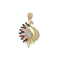 Zirconia Multicolor Peacock Pendant (14K)
