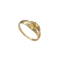 Zirconia Yellow Marquise Lady Ring (14K)