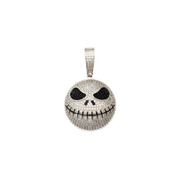 Iced-Out Jack Skellington Round CZ Pendant (Silver)