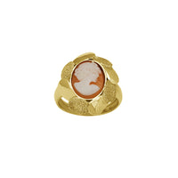 Floral Glitter-cut Cameo Lady Ring (14K)