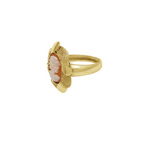 Floral Glitter-cut Cameo Lady Ring (14K)