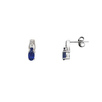 Diamond & Sapphire Stud Earrings (14K)