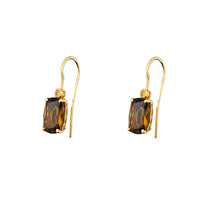 Yellow Topaz Dangling Earrings (14K)