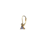 Trillion Tanzanite & Diamond Dangling Earrings (14K)