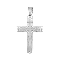 Iced-Out Holy Seal Cross Pendant (Silver)