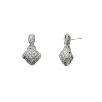 Diamond Tie Hanging Stud Earrings (14K)
