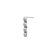 Diamond Bezel Hanging Stud Earrings (14K)
