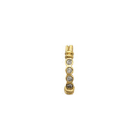 Diamond Bezel Fish Hook Earrings (14K)