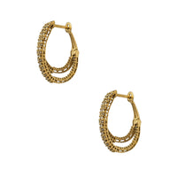 Diamond Double Oval Hoops Earrings (10K)