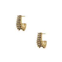 Diamond Channel Stud Earrings (14K)