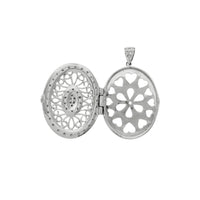 Diamond Oval Shape Locker Pendant (14K)