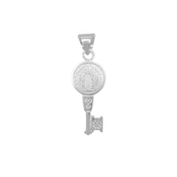 Reversable Saint Benedict Key Pendant (Silver)