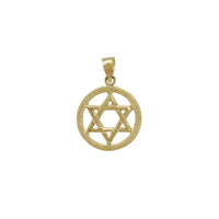 Textured Round Halo Star of David Pendant (14K)