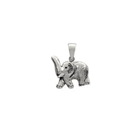 Antique-Finish Elephant Pendant (Silver)