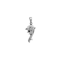 Antique-Finish Dolphin Pendant (Silver)
