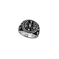 Antique-Finish Eagle Men's Ring (Silver)