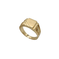 Virgin Mary Notched Signet Ring (14K)