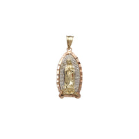 Tricolor Enshrined Virgin Mary Pendant (14K)