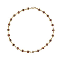 Red Evil Eyes Anklet (14K).