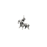 3-D Antique Finish Goat Pendant (Silver)