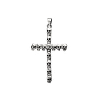 Antique Finish Crypt Cross Pendant (Silver)