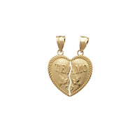 Textured Heart "Te Amo" Partable Pendant (14K)