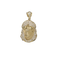 Iced-Out Jesus Head Pendant (10K)