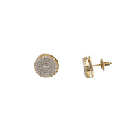 Diamond Iced-Out Round Stud Earrings (10K)