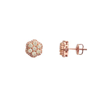 Diamond Honeycomb Stud Earrings (14K)
