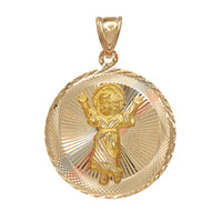 Tricolor Round Divine Child Round Pendant (14K)
