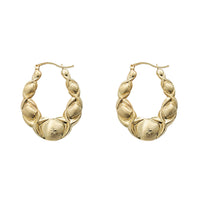 Diamond-Cut XO Hoop Earrings (10K)