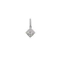 Zirconia Bezel Princess-cut Pendant (Silver)
