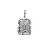 Radiant Rectangle Virgin Mary Pendant (Silver)