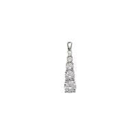 Zirconia Graduated Pendant (Silver)