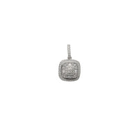Zirconia Cushion Shape Baguettes & Round Pendant (Silver)