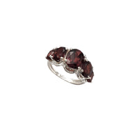 Oval Garnet Ring (Silver)