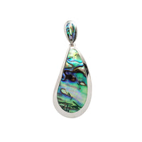 Mother of Pearl Teardrop-Shape Pendant (Silver)