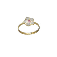 Enameled Blossom Flower Ring (14K)