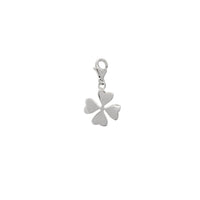 Glossy Lucky Clover Charm Pendant (Silver)