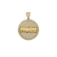 Zirconia Pave Last Supper Medallion Pendant (10K)