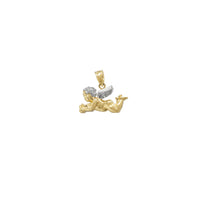 Two-Tone Baby Angel Cherub Pendant (14K)